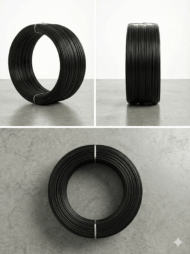 Siyah PVC Kaplı Tel 3,00 mm ( Yapay Çiçek Teli ) - Görsel 2