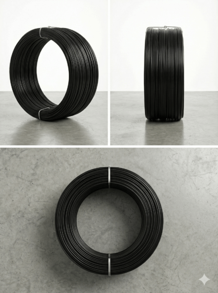 Siyah PVC Kaplı Tel 3,00 mm ( Yapay Çiçek Teli ) - Görsel 2